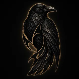 Blackwork tattoo design generated by the MyInk AI tattoo generator